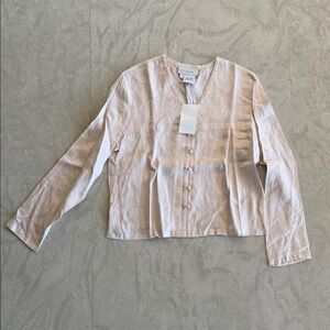 New vintage J. Jill Cream Linen Top